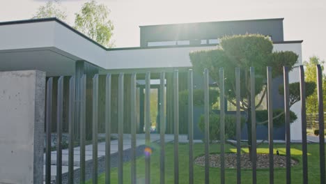 modern house exterior with stylish landscaping