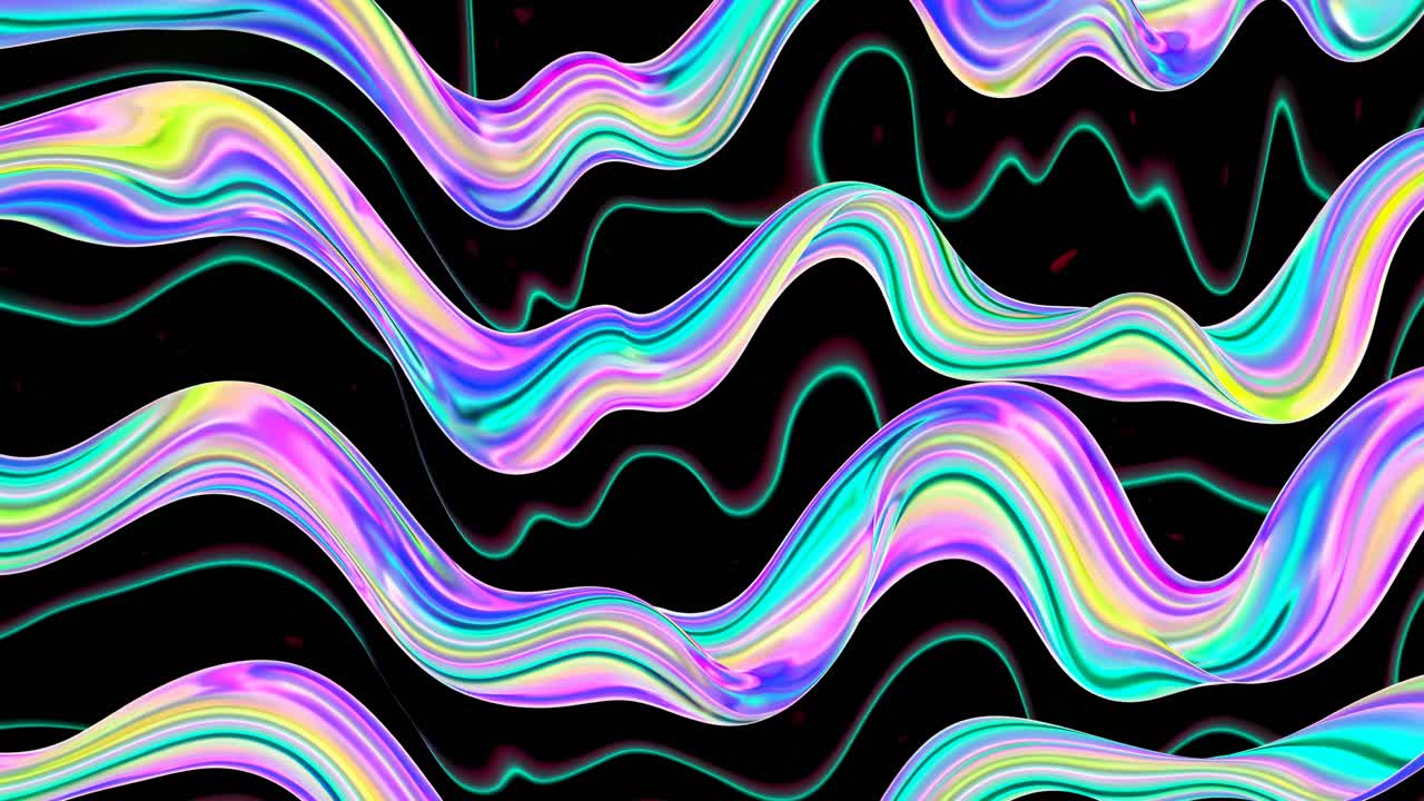 Abstract Iridescent Wavy Pattern Background