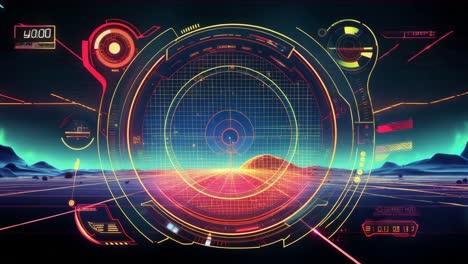 interfaz de radar futurista