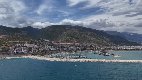 Drone-view-of-the-seaside-town