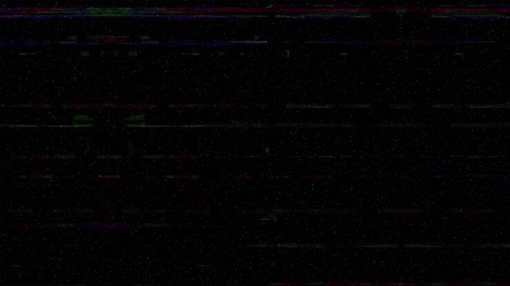 Digital Glitch and Static Noise with Colorful Horizontal Lines