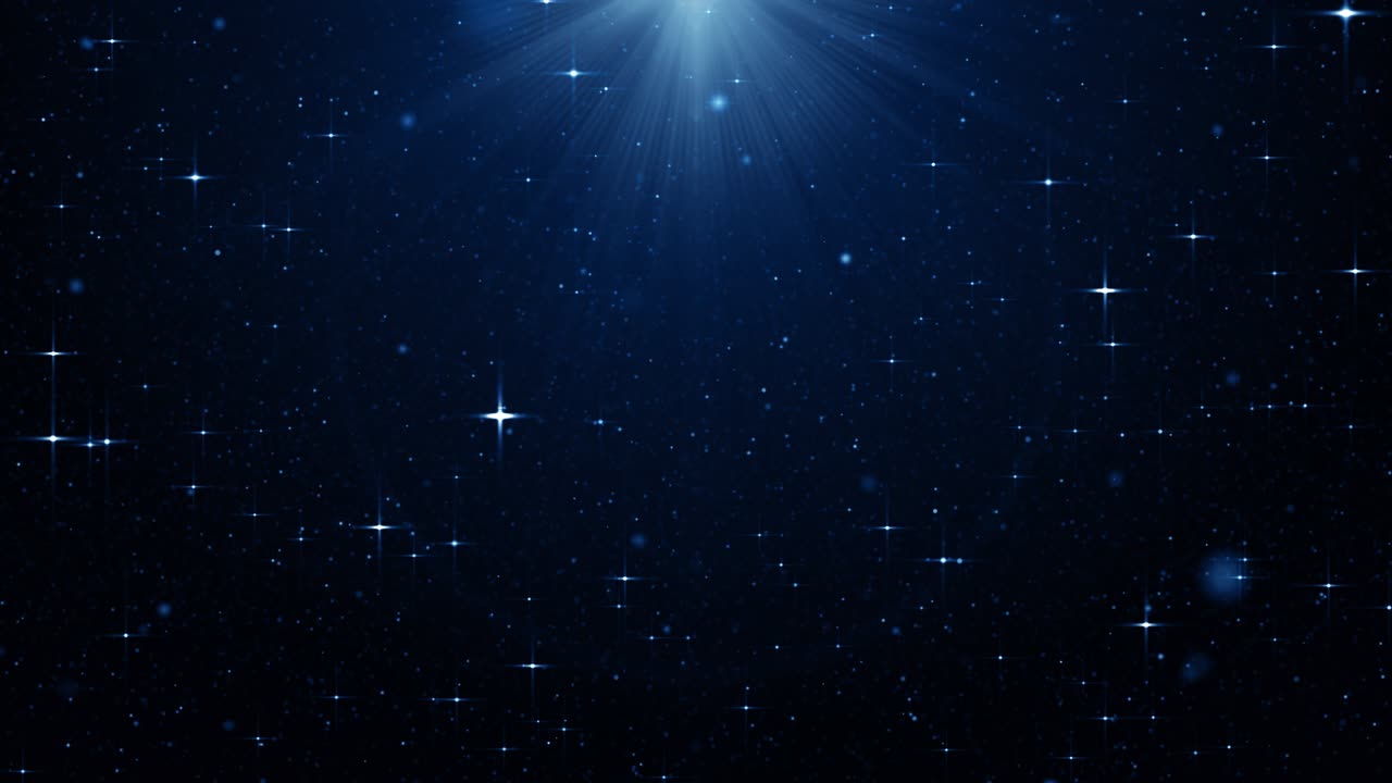 파란 먼지 입자 추상적인 빛 보케 모션 제목 영화적 배경 루프