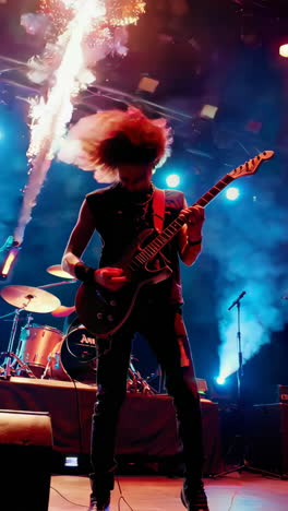 energetic rock band performance