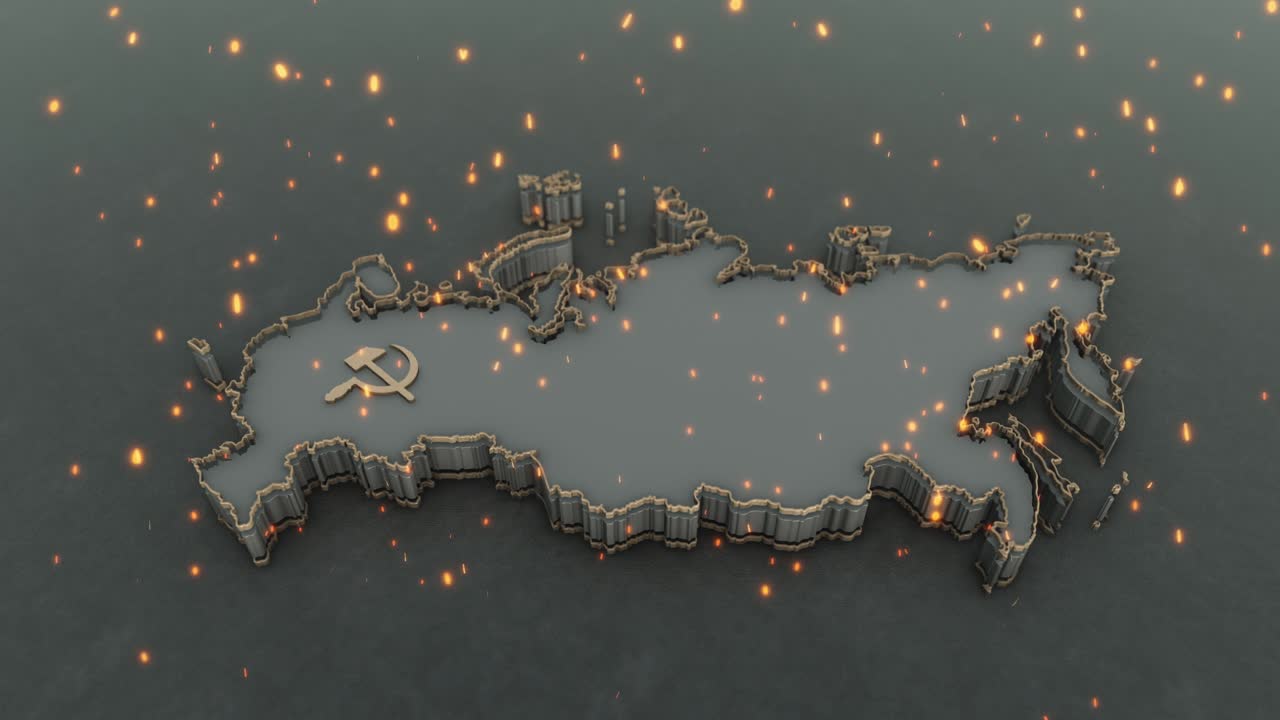 러시아 지도 배경 4k