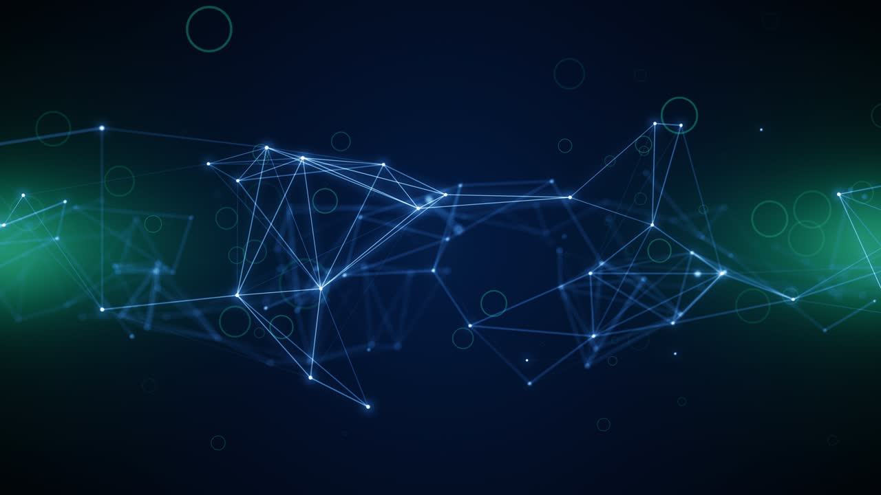 plexus abstracto de red títulos de tecnología ciencia de fondo bucle