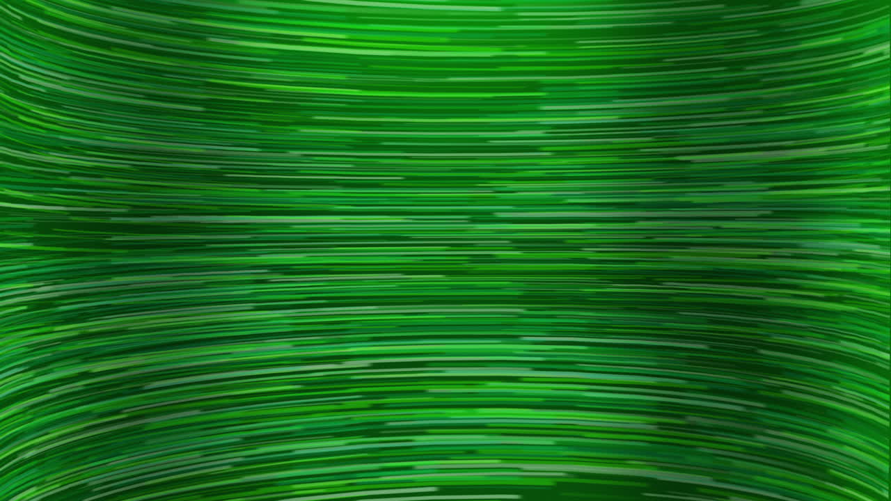 Looped abstract green background with glowing lines. Chaotic movement of particles in a circle.