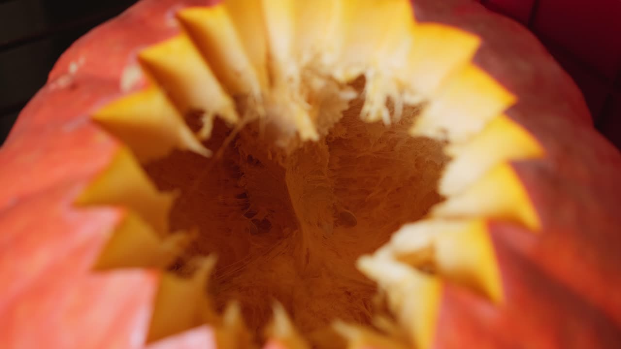 핑 칼 조각 할로윈 공포스러운 장식, 오픈  클로즈업 잭 오 랜턴