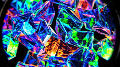 vibrant abstract geometric crystals background