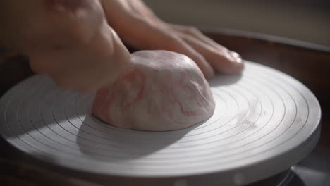 pottery workshop: shaping clay on a wheel