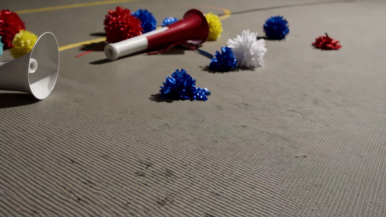 Sports Event Decorations on a Textured Floor