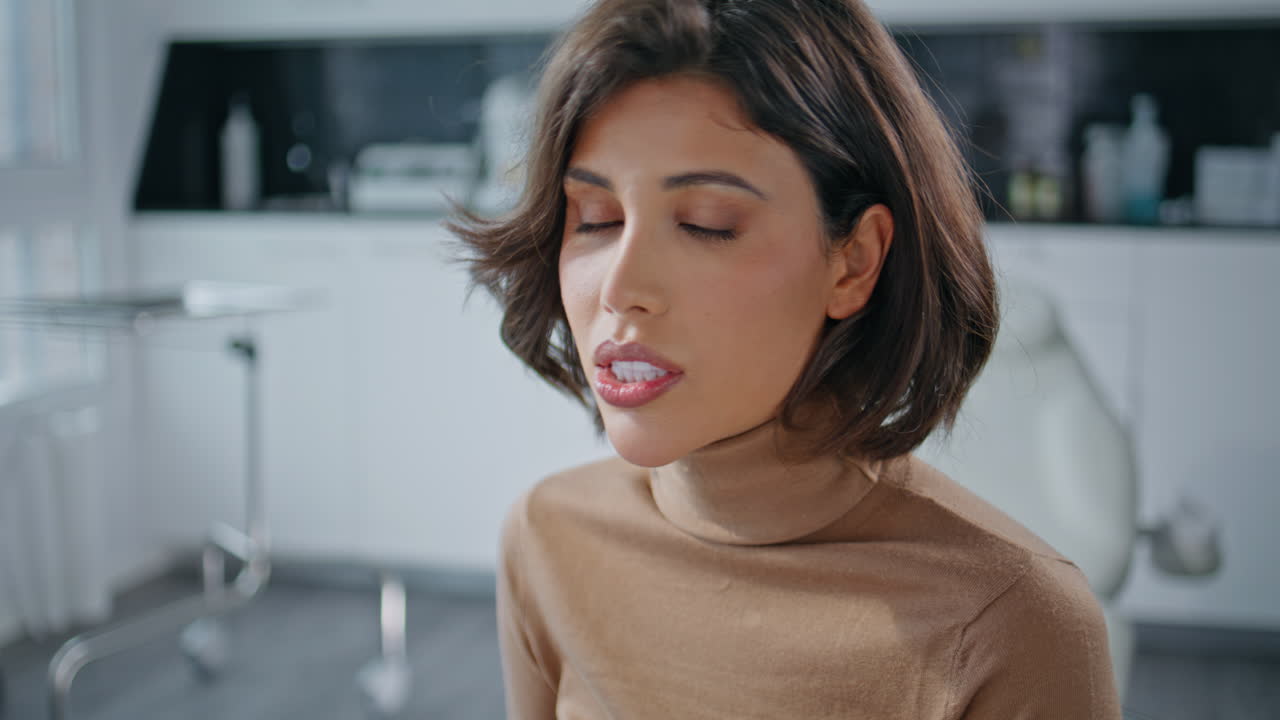 A woman in a medical clinic