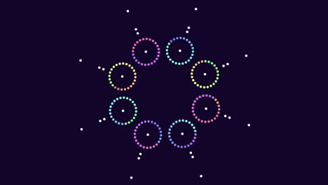 vibrante patrón de puntos circulares hipnotizante diseño colorido con significado oculto
