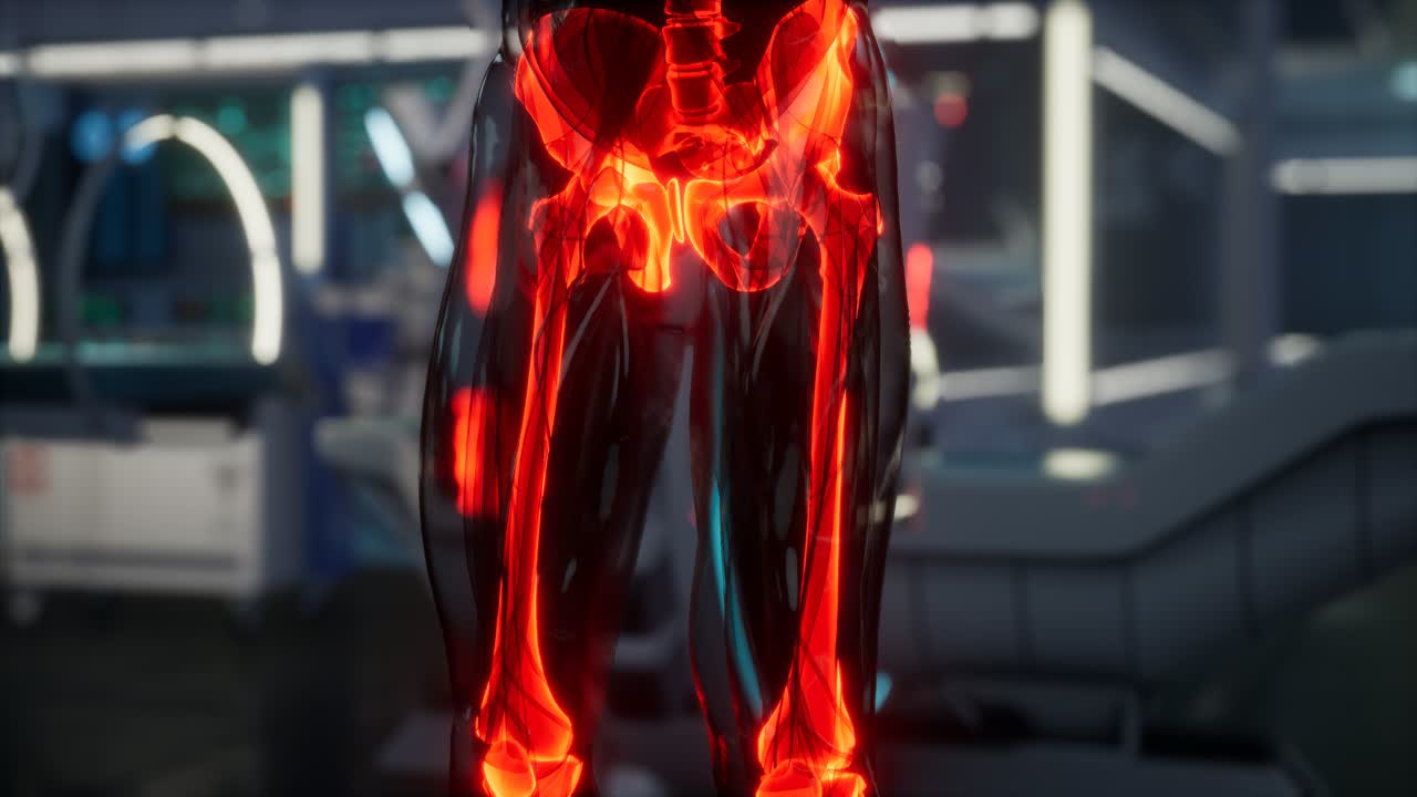 실험실 에서 인간 골격  ⁇  스캔 검사