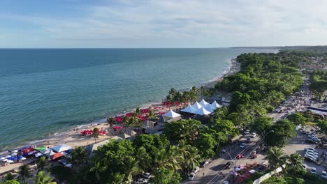 beach scene in porto seguro bahia brazil