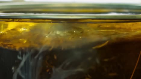 close-up of liquid in glass