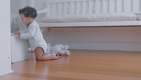 happy baby boy playing with toys at home cute toddler learning having fun enjoying childhood