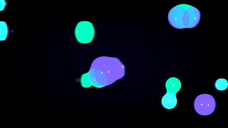 Motion Graphics Abstratos com Formas Líquidas de Neon Brilhante