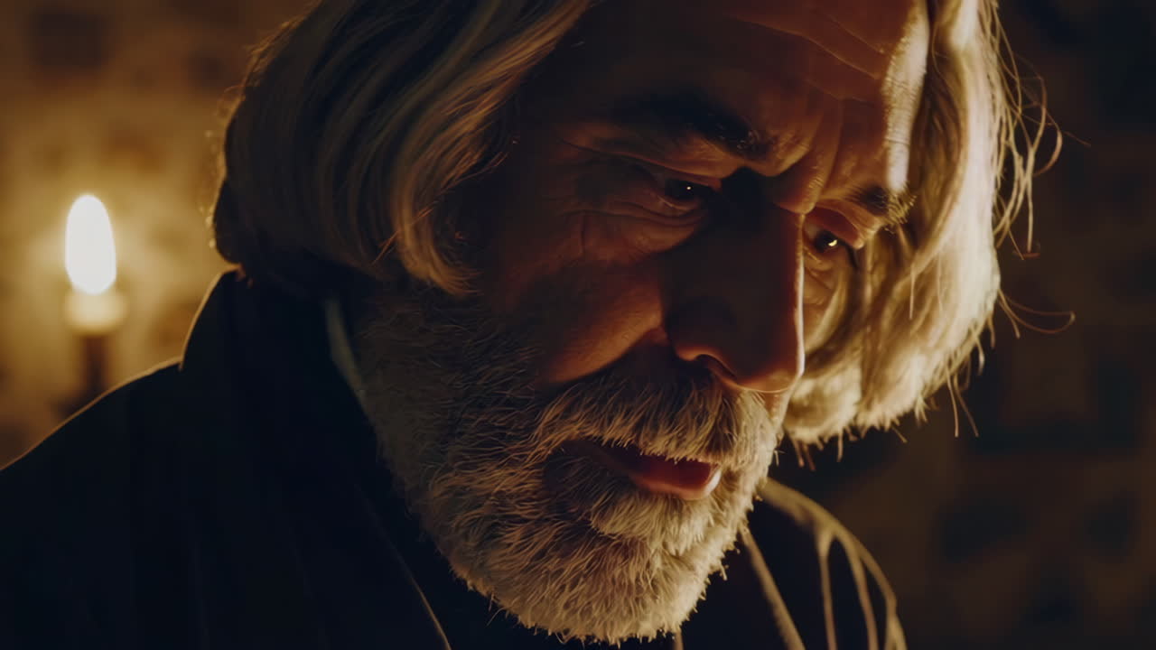 retrato en primer plano de un hombre mayor