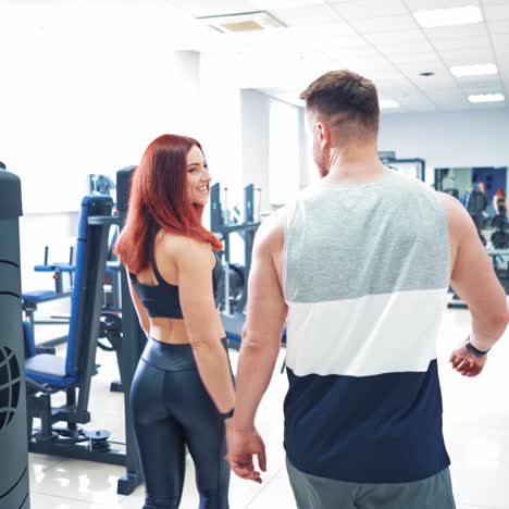 couple working out in gym together