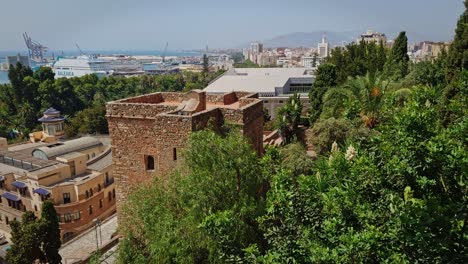 panoramic view of the andalusia port city, malaga