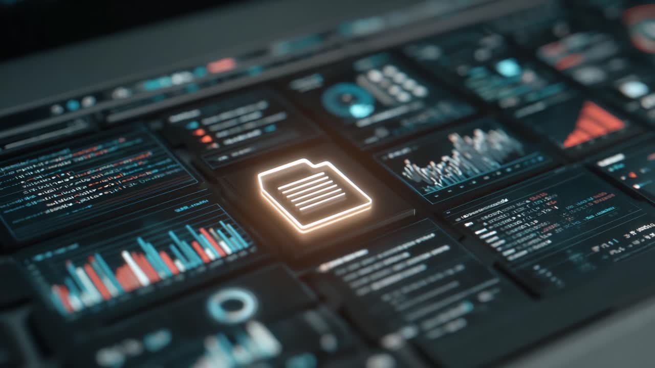 Dynamisk datavisualisering på et digitalt grensesnitt som fremhever sentrale målinger og trender for forbedret innsikt og beslutningsprosesser