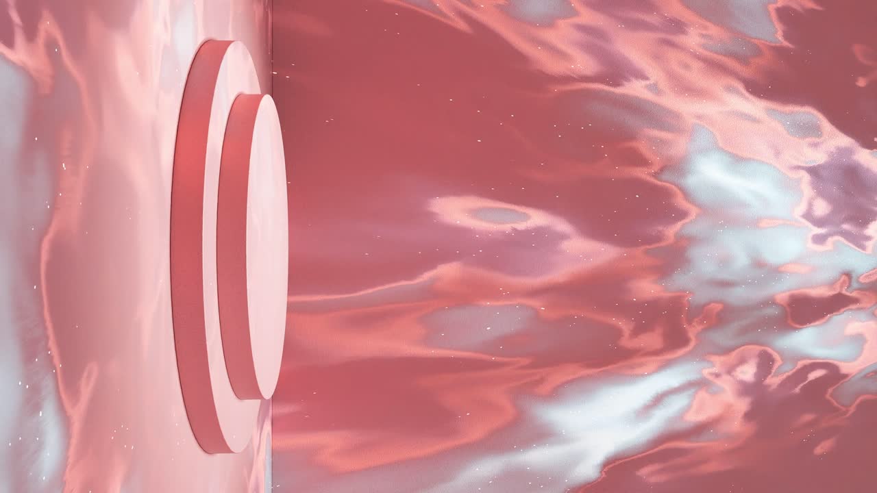 전자상거래용 수직 제품 디스플레이 액체 배경 3d 렌더링 애니메이션 트리핑 사이키델릭