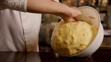 preparing panettone dough