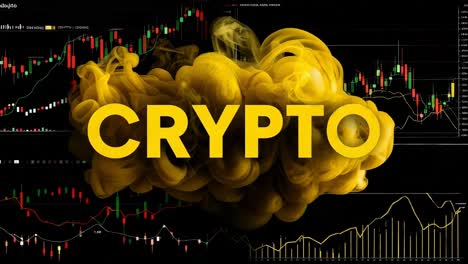 cryptocurrency abstract visual representation with charts