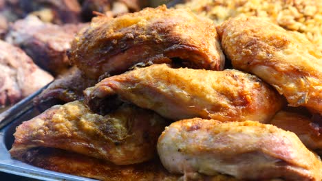 roasted chicken display