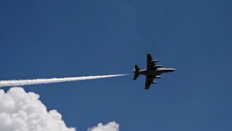 military jet performing an aerial display