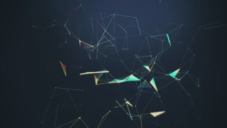 abstract digital background with connected polygons loop