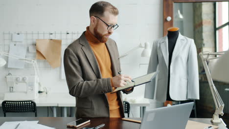 fashion designer working on digital sketch