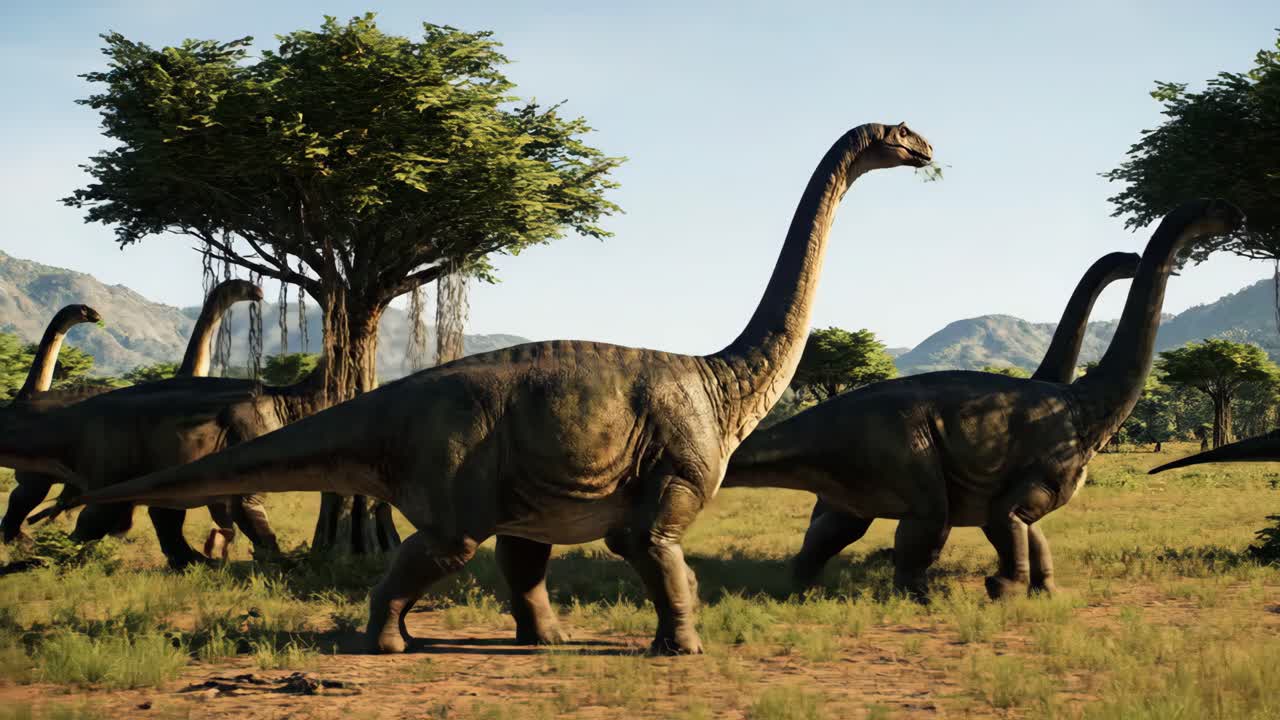 Brachiosaurus Dinosaurs in Natural Habitat