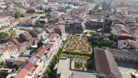 aerial view of braga city center