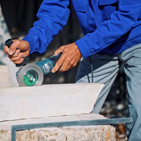 processing of white marble