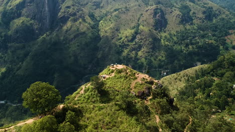 aerial-over-little-adam's-peak,-Ella,-Sri-lanka