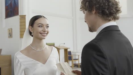 wedding ceremony in a church