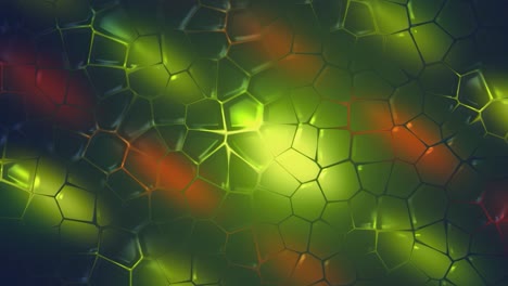 patrón geométrico abstracto verde y naranja