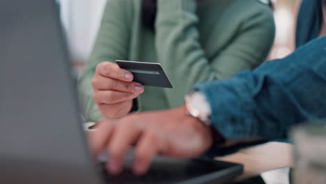 online shopping, hands of couple with laptop