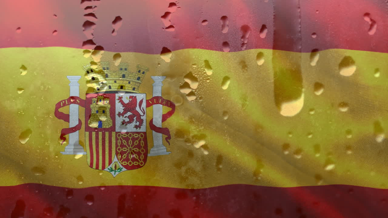 bandera española con condensación