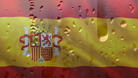 spanish flag with condensation