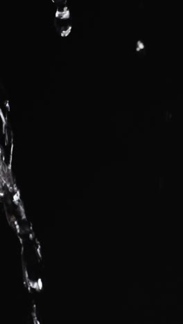 water falling in the dark