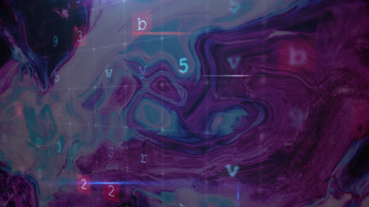 animación de la advertencia de ataque cibernético sobre el fondo en movimiento