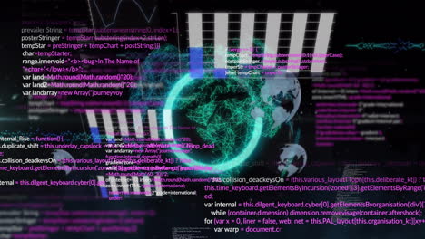 Animación-De-Gráficos-Y-Procesamiento-De-Datos-A-Través-De-Una-Red-Global-Sobre-Fondo-Negro