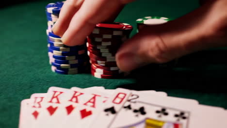 poker game with a strong hand