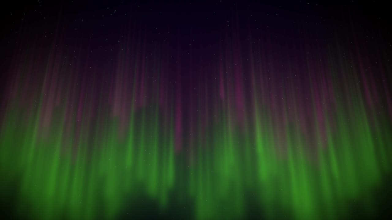 Northern lights illuminating the sky with vibrant green and purple hues