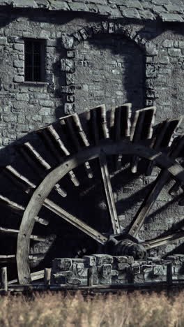 water wheel at a medieval stone mill