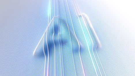 3d render ai illustration of abstract background with lines and waves in blue and pink