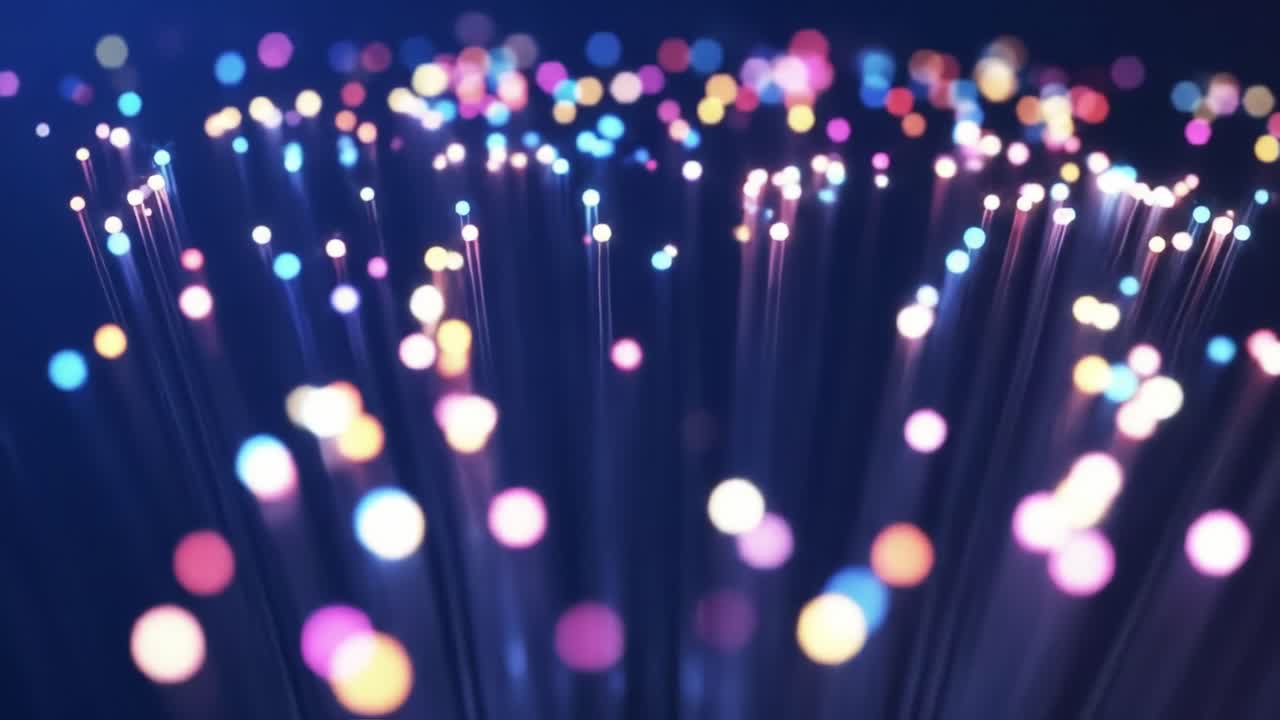 A Stunning Display of Colorful Light Trails and Bokeh Effect in a Dark Environment, Creating a Dreamy and Ethereal Ambience for Visual Art Enthusiasts