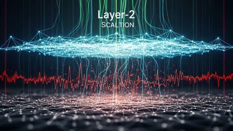 visual representation of layer-2 scaling technology: exploring connectivity and data flow in a dynamic network environment